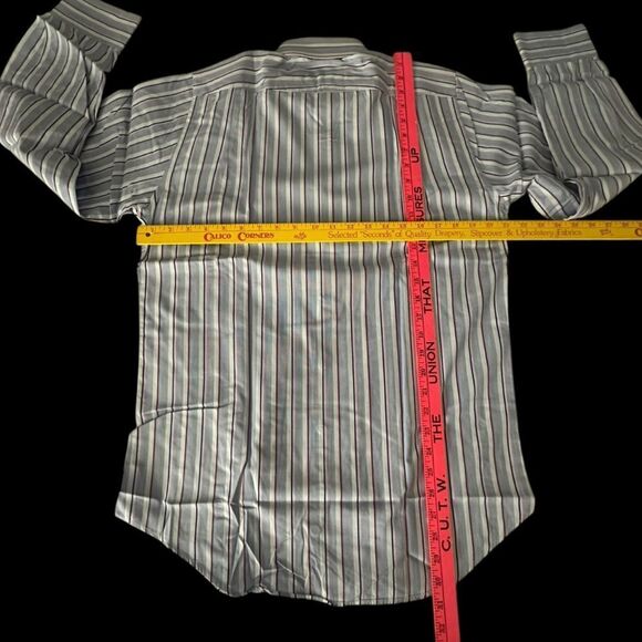 Charles Tyrwhitt Blue and Red Slim Fit Dress Shirt Size 15.5/33 - Picture 8 of 9